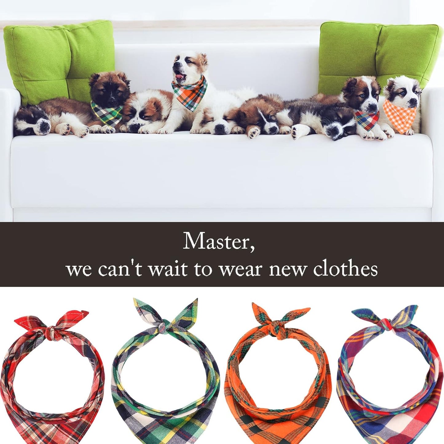 12 Piece Dog Bandanas Plaid Dog Scarf Pet Triangle Bibs Adjustable Accessories Bulk Kerchief Buffalo Plaid Bandanas Decor for Small or Medium Cat Dog Pet (Lattice Graphic) - Premium from Ninez Designz - Just $25! Shop now at Ninez Designz