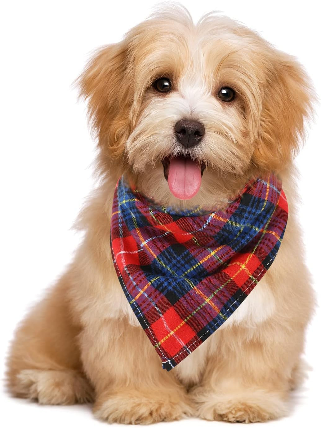 12 Piece Dog Bandanas Plaid Dog Scarf Pet Triangle Bibs Adjustable Accessories Bulk Kerchief Buffalo Plaid Bandanas Decor for Small or Medium Cat Dog Pet (Lattice Graphic) - Premium  from Ninez Designz - Just $25! Shop now at Ninez Designz