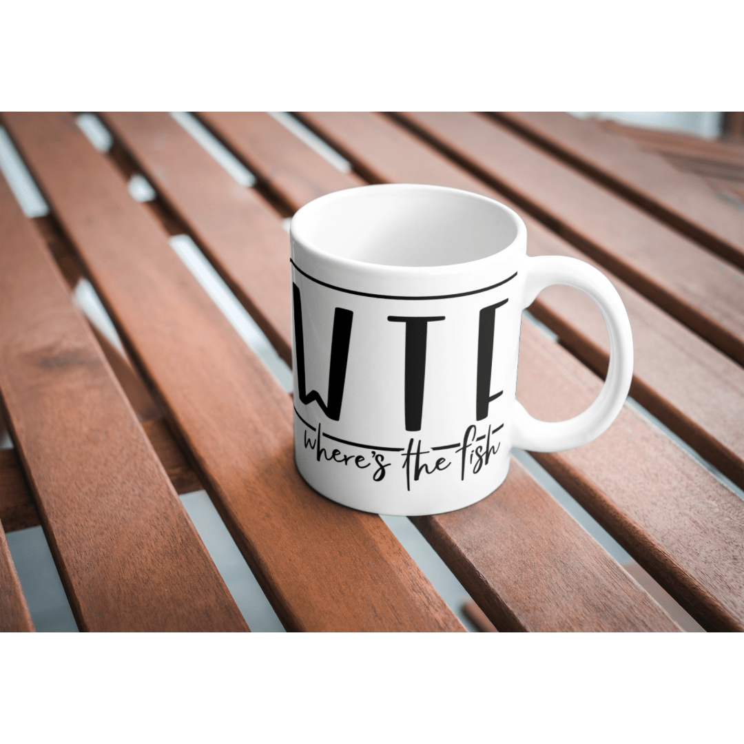 WTF - Where’s the Fisk Coffee Mug - 11oz Mug - Premium  from Ninez Designz Custom Creations LLC - Just $12! Shop now at Ninez Designz